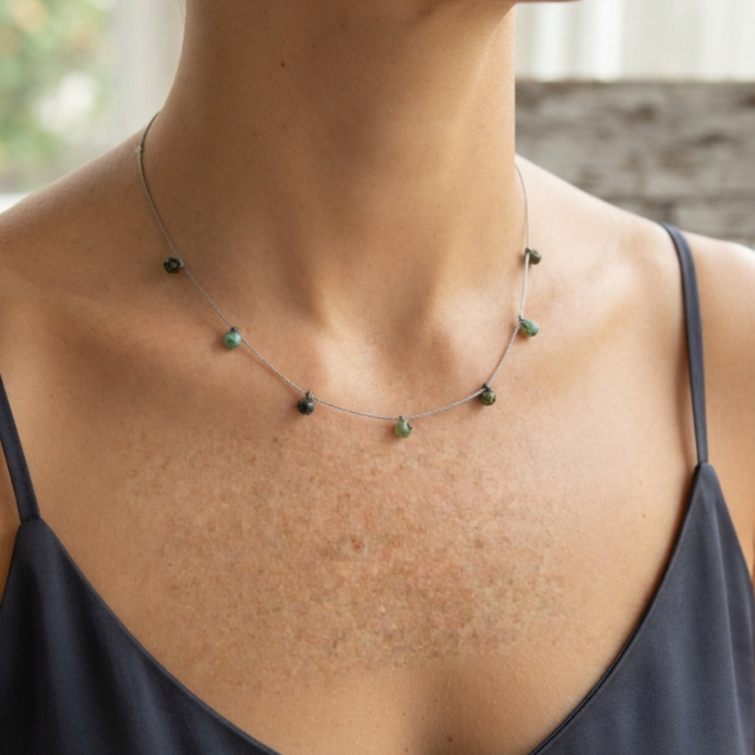African Pine Stone Necklace